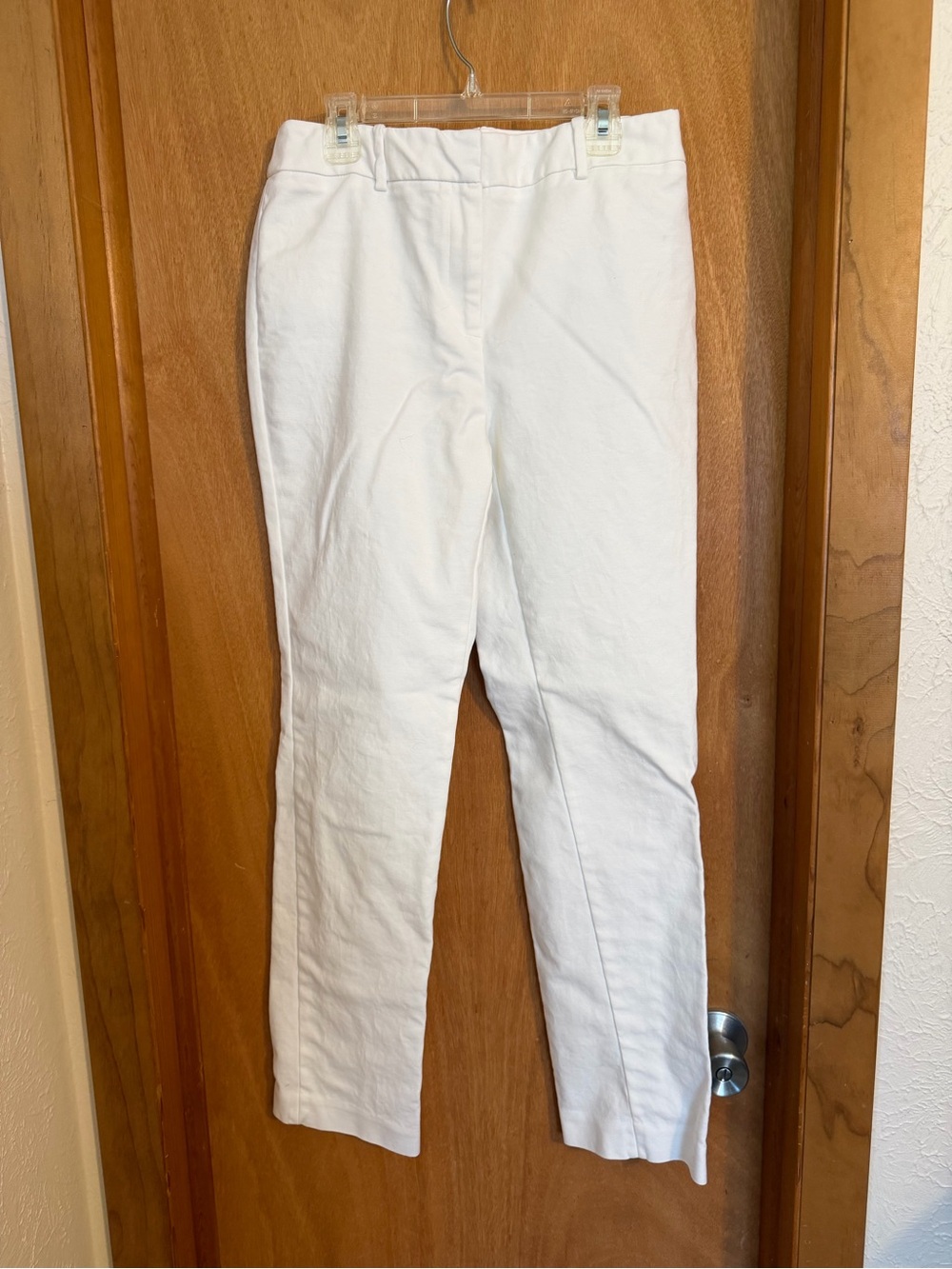 Liz Claiborne White Straight Leg Pull-On Pants